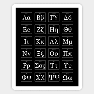 MODERN GREEK ALPHABET Magnet